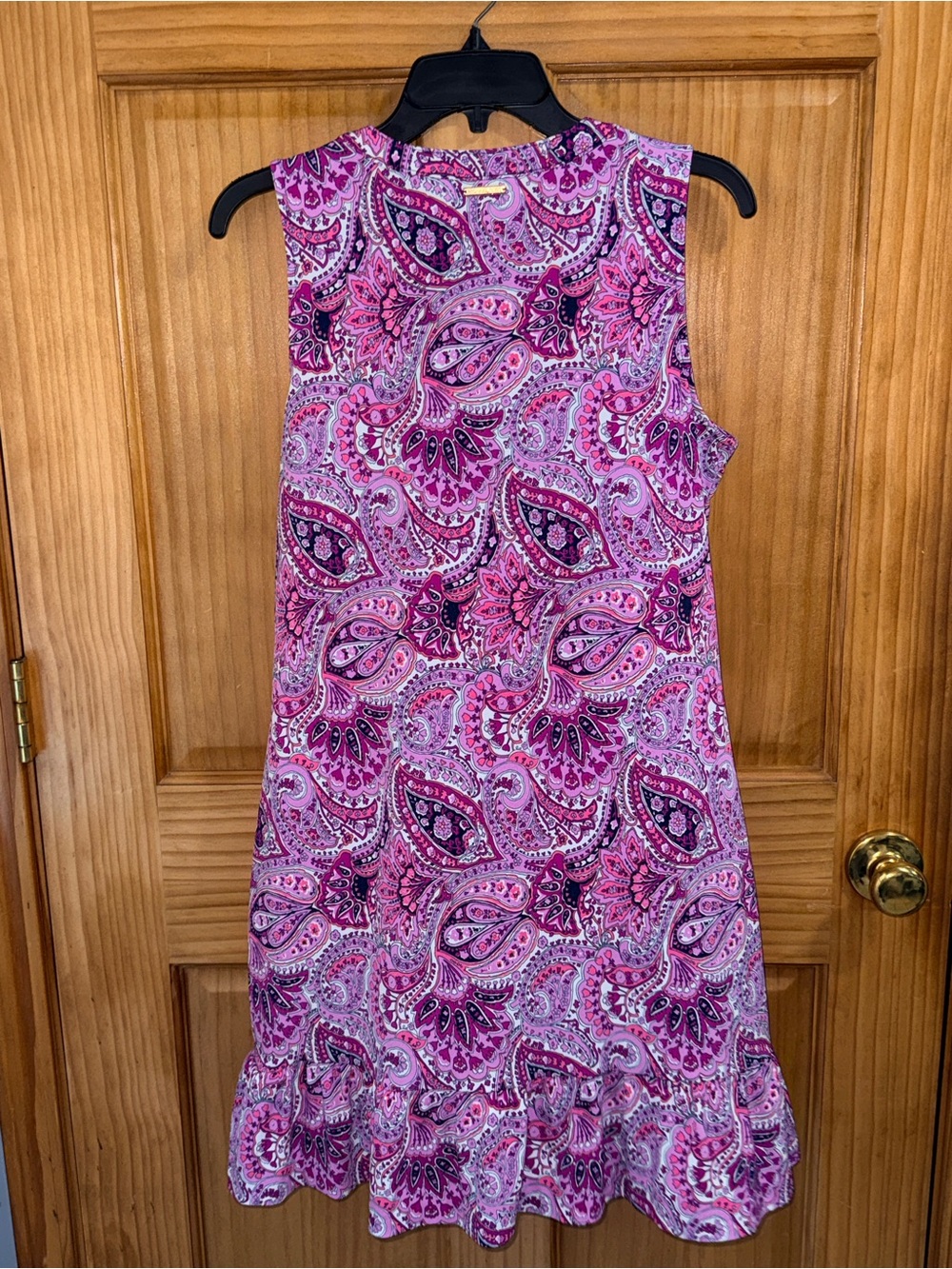 Michael Kors Pink and Purple Paisley Sleeveless Dress - Picture 7 of 11
